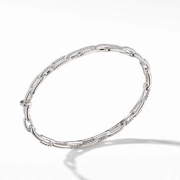 Stax Chain Link Bracelet with Diamonds in 18K Gold