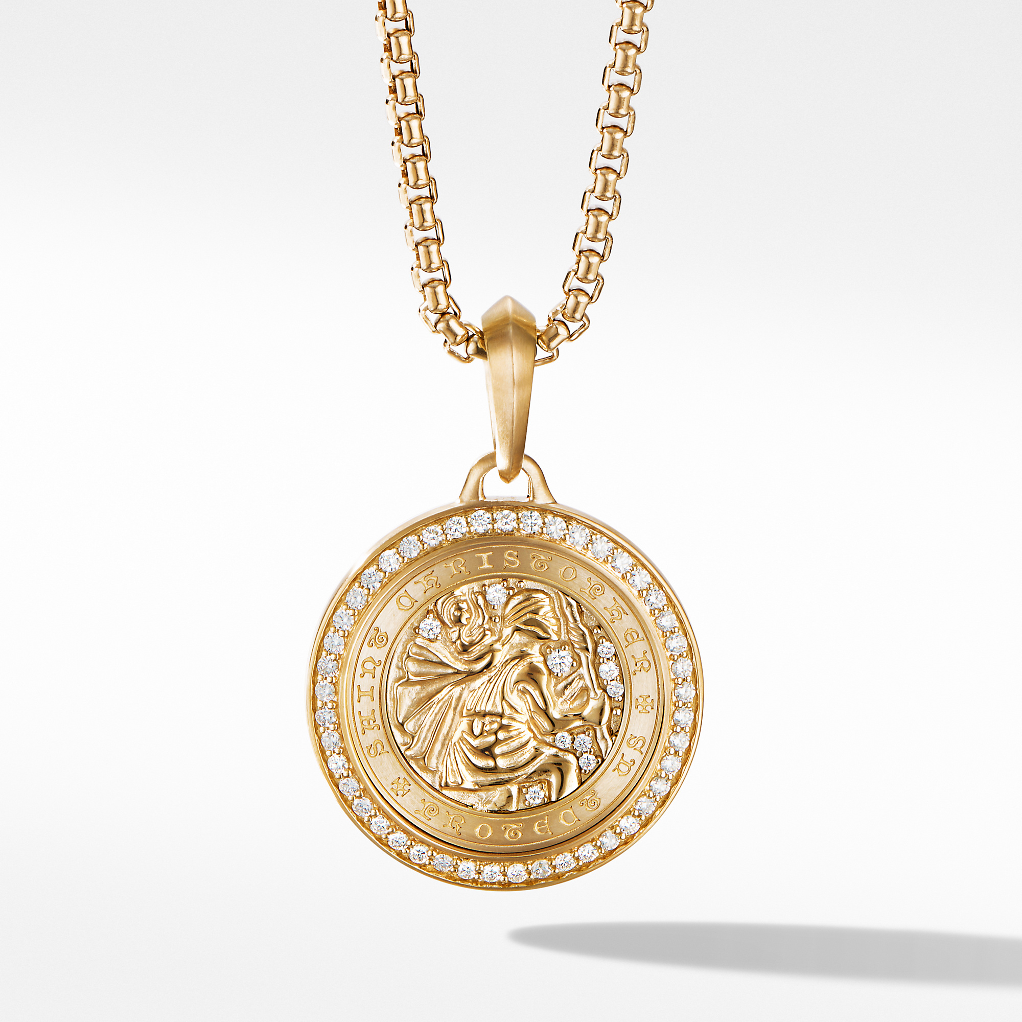 St. Christopher Amulet in 18K Yellow 