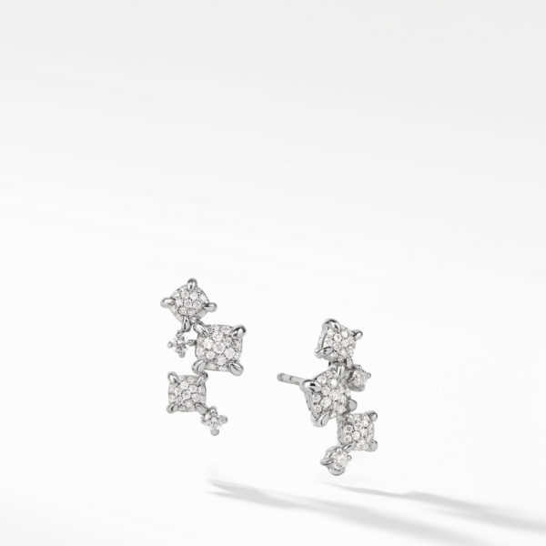Precious Chatelaine® Climber Earrings with Diamonds in 18K White Gold