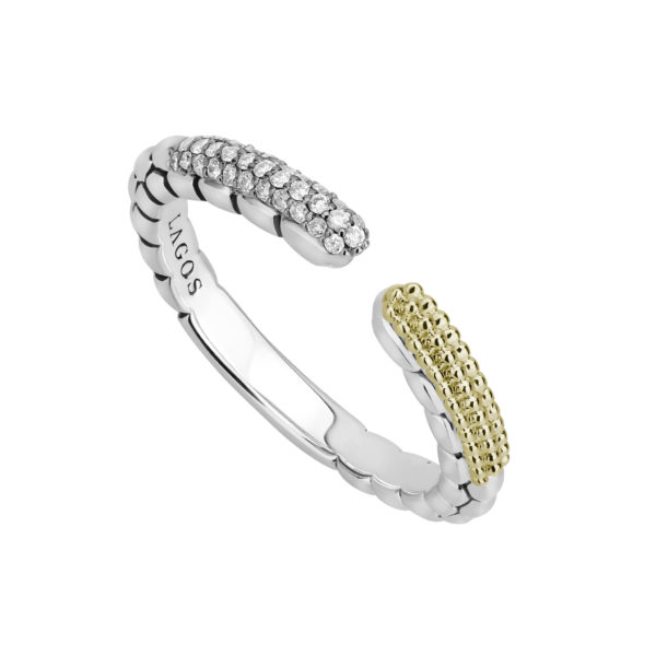 Caviar Lux 1/2 Gold Ring- 8