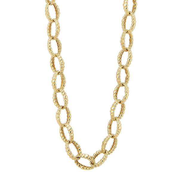 Caviar Gold Fluted Necklace