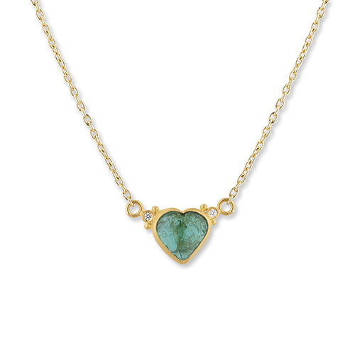 Lika Behar "Sloane Love" Emerald & Diamond Necklace Underwoods Jewelers