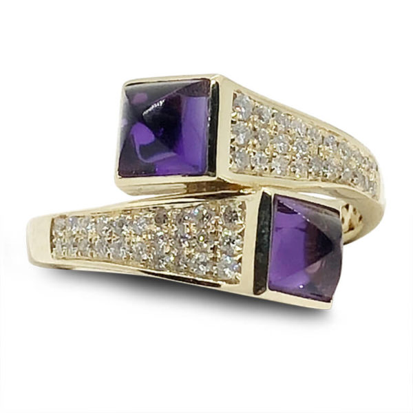Amethyst Bypass Ring