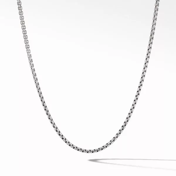 Box Chain Necklace in Sterling Silver, 2.7mm