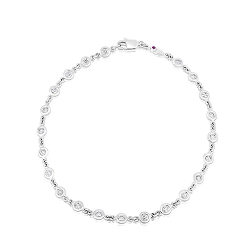 18KW .73ctw Diamond Station Bracelet