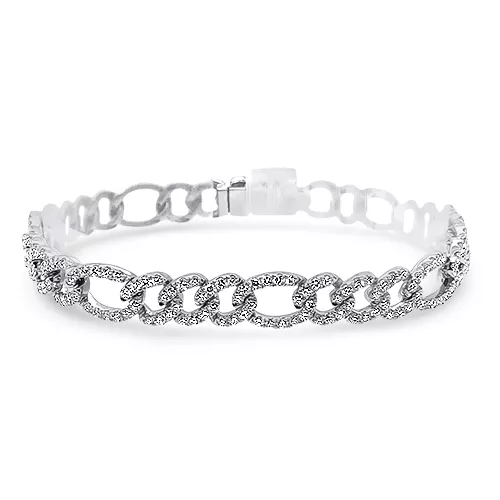 45ctw Diamond Paper Clip Bracelet - Underwoods Jewelers