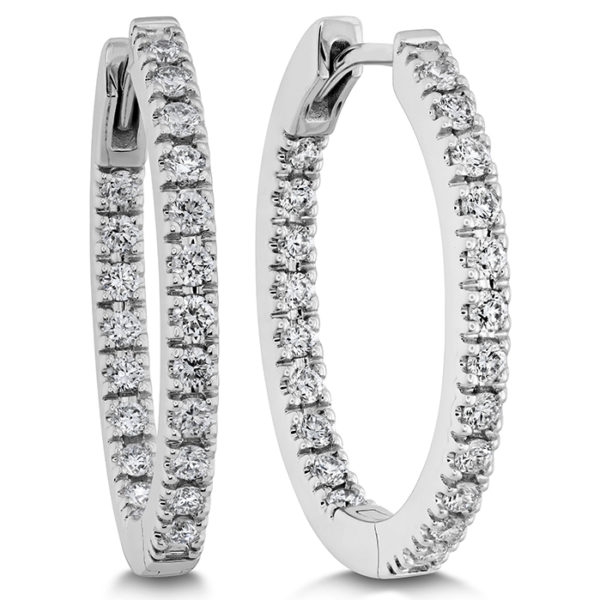 Memoire Inside/Out Diamond Hoop Earrings, 0.50ctw