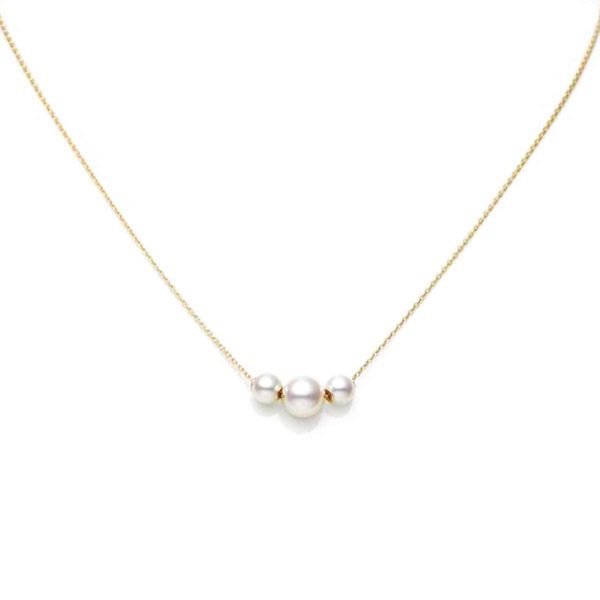 Pearls in Motion 3 Pearl Necklace- YG