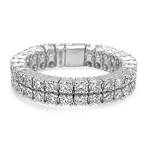 2 Row Diamond Stretch Ring