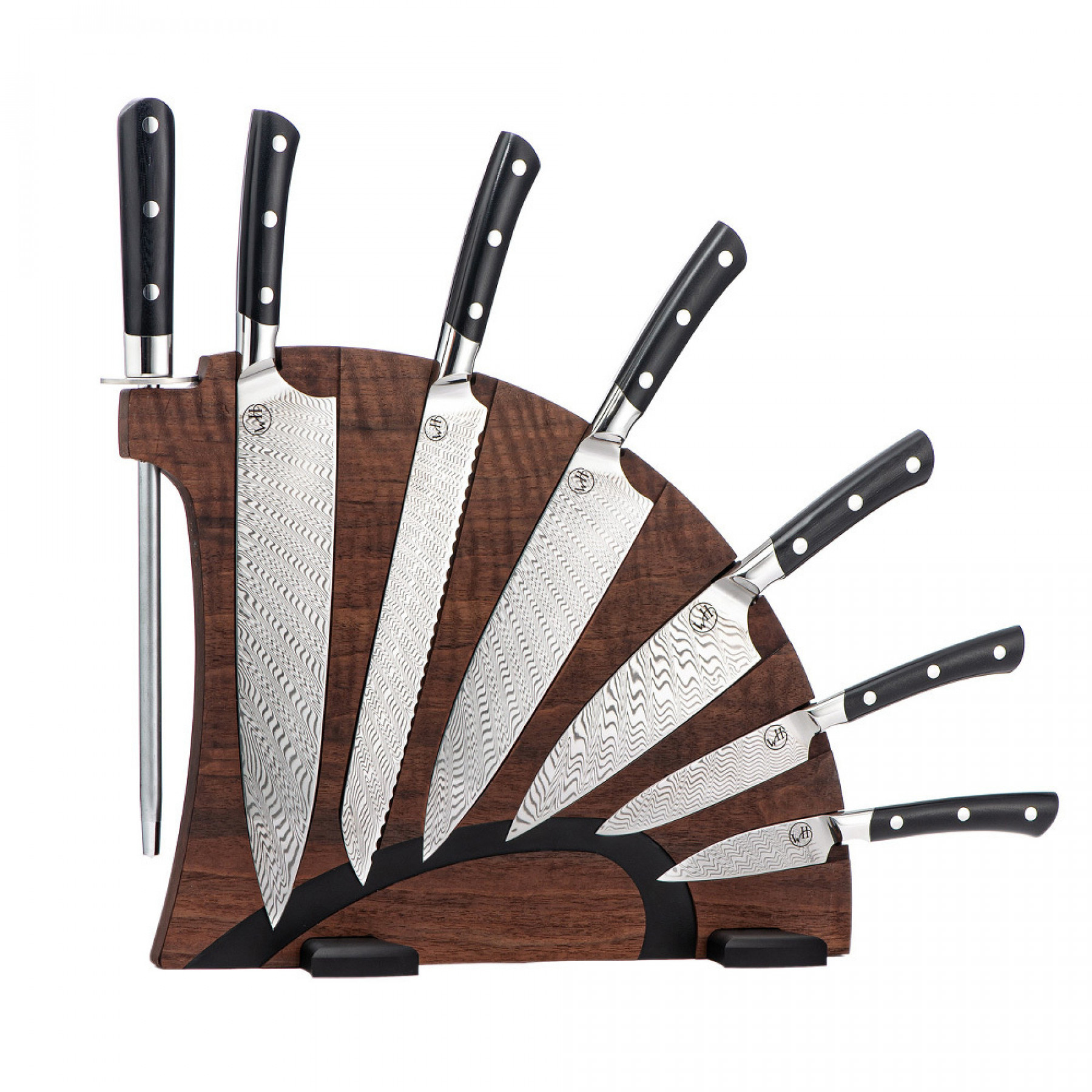 Premiere Titanium Cutlery 3-Piece Knife Set with Walnut Handles