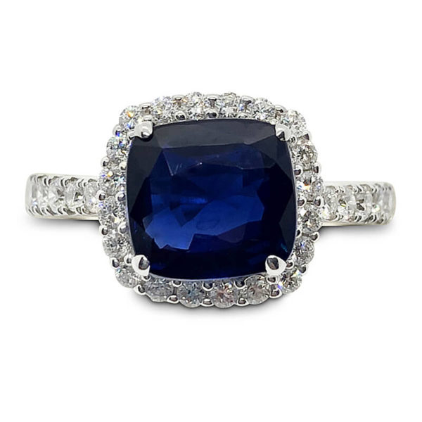 Unheated Natural Blue Sapphire Ring