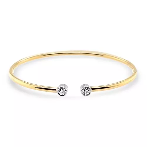 14k Gold Bangle Bracelet set (Available in Silver Tone)