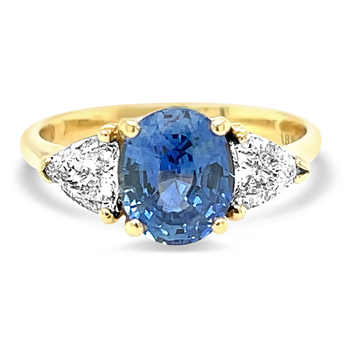 Oval Sapphire & Diamond Ring