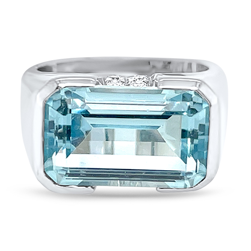 8.03ctw Aquamarine & Diamond Ring