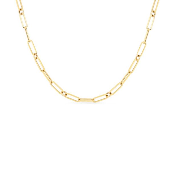 19" Thin Paperclip Chain Necklace