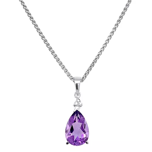 Amethyst Teardrop Pendant