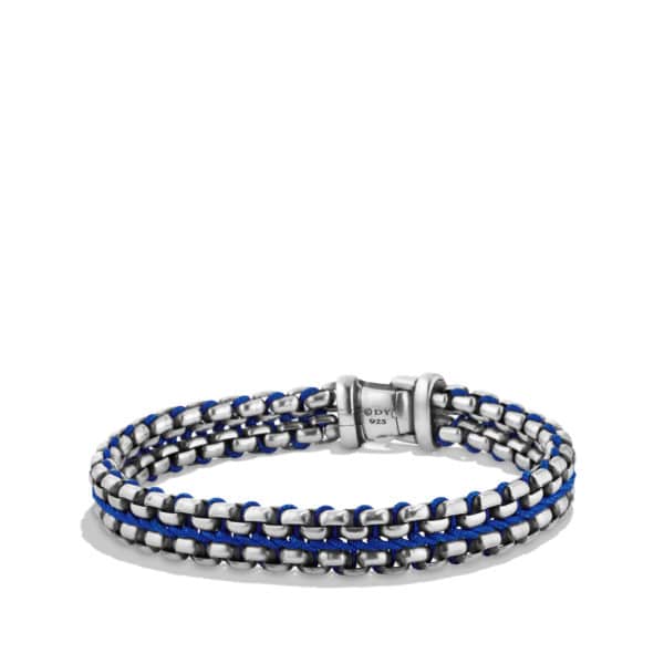 Woven Box Chain Bracelet in Blue