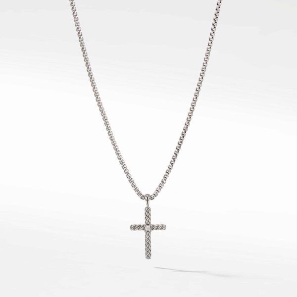 Cable Classics Collection® Cross Necklace with Diamond
