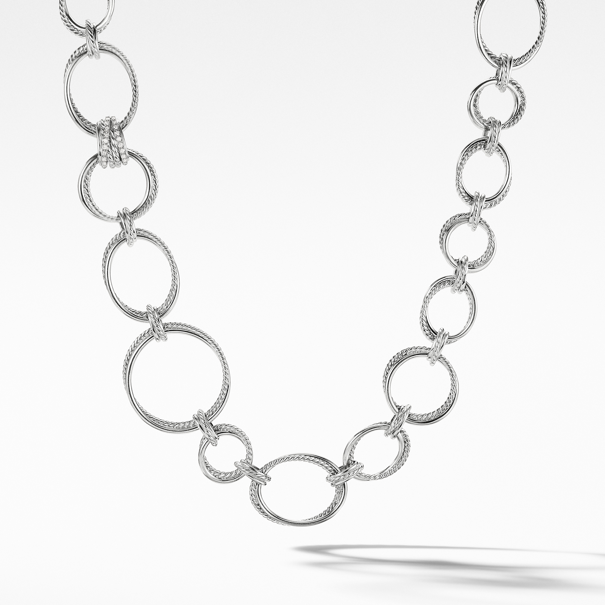 Crossover Convertible Statement Necklace With Diamonds