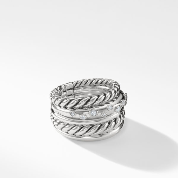 Pure Form® Wide Ring with Diamonds