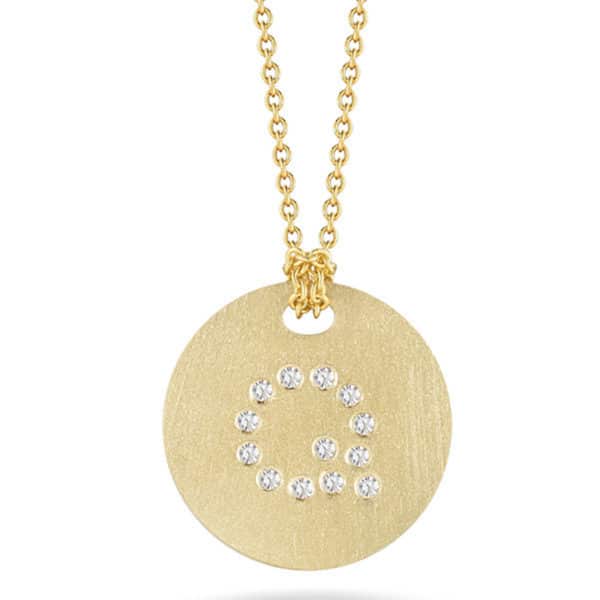 Diamond Disc Pendant- Q