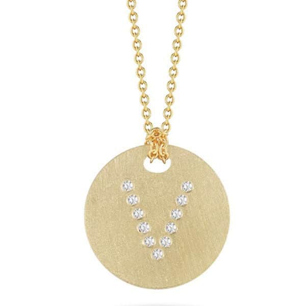 Diamond Disc Pendant- V