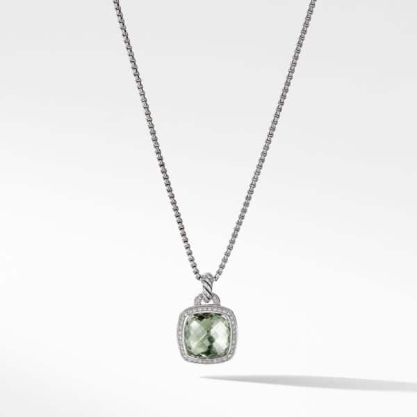 Pendant with Prasiolite and Diamonds