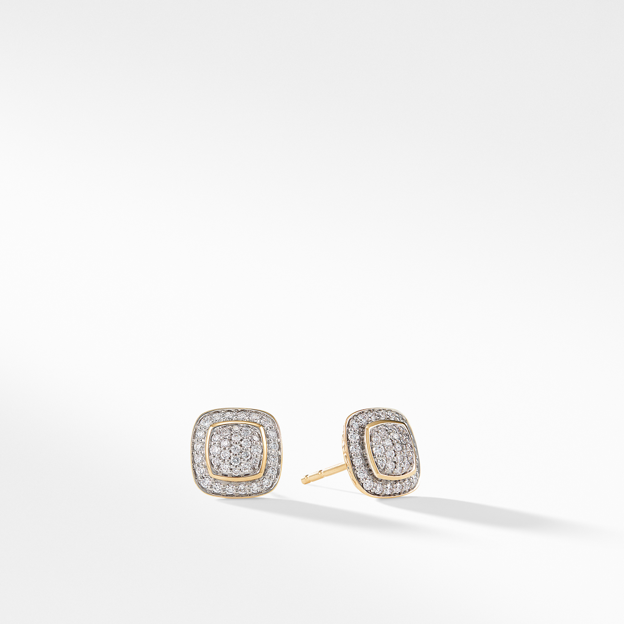 Petite Albion Earrings with Diamonds in Gold