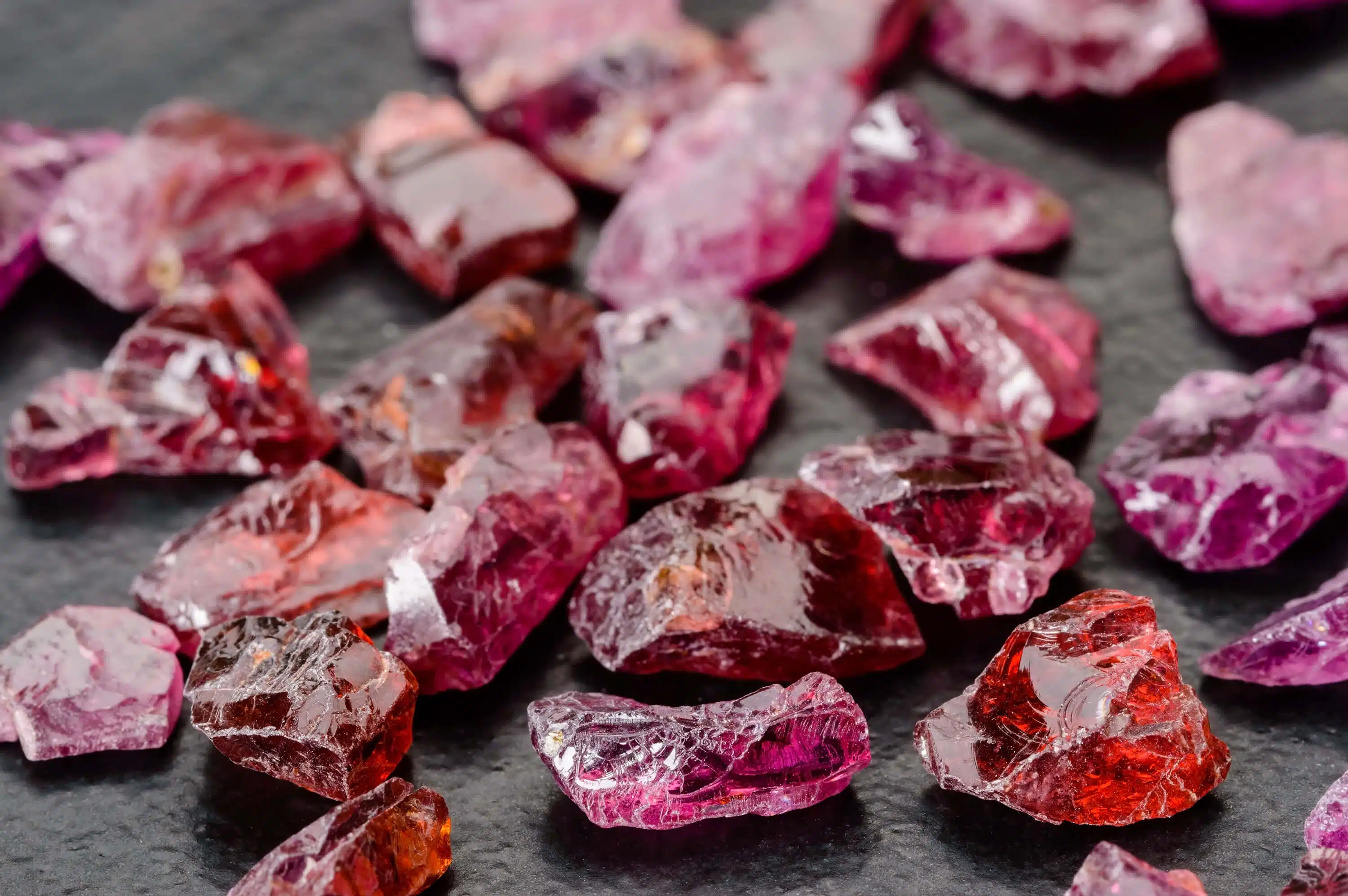 image of many garnet jewels