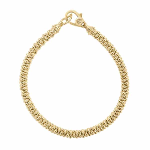 Caviar Gold 4mm Beaded Rope Bracelet