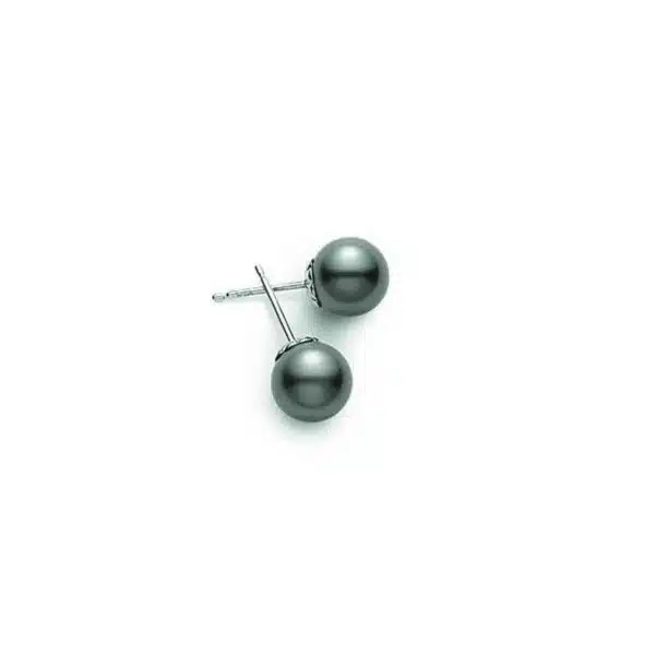 Black South Sea Pearl Studs- WG