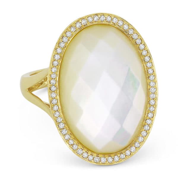 Mother of Pearl & Diamond Ring