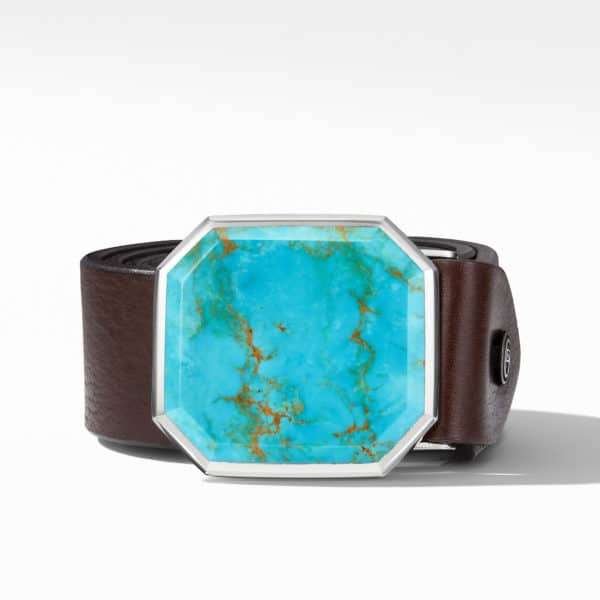 Exotic Stone Belt Buckle with American Turquoise