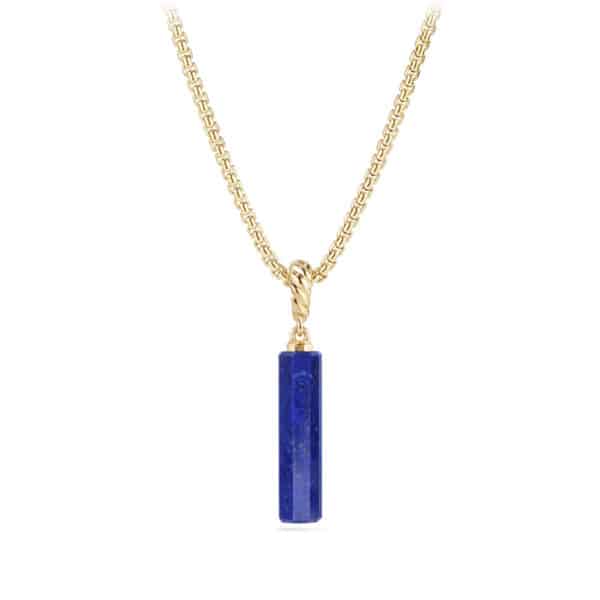 Barrel Charm in Lapis Lazuli with 18K Gold