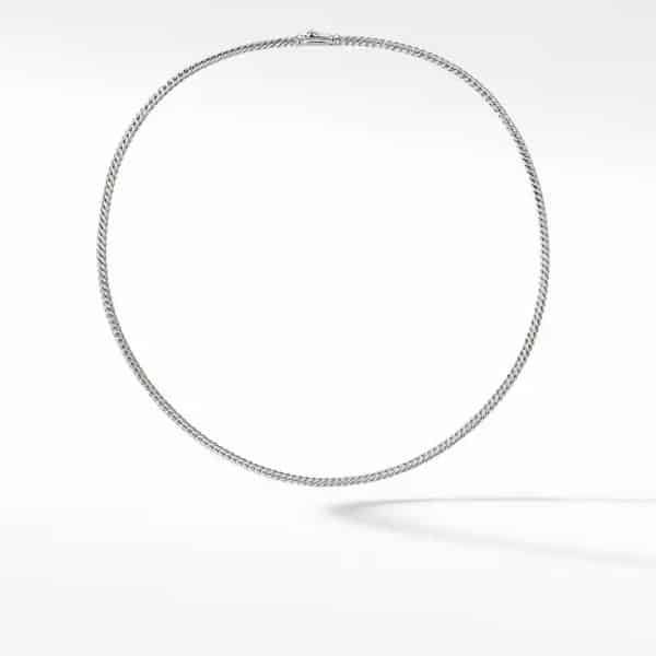 Sculpted Cable Necklace in Sterling Silver, 2.6mm