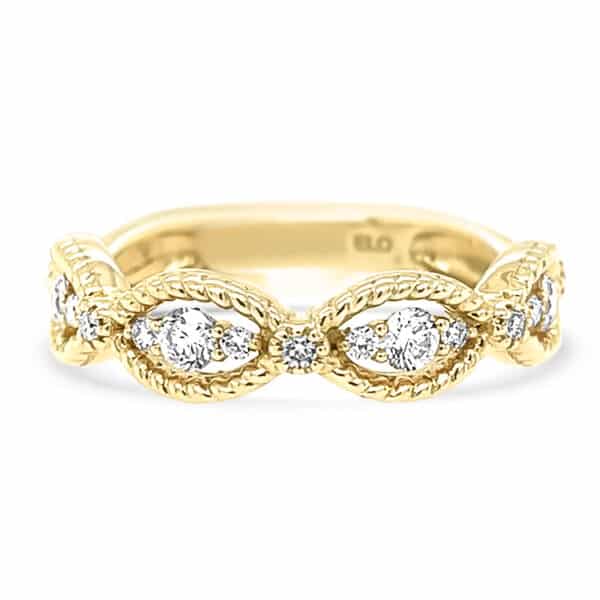 Scalloped Diamond Band