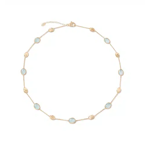 Siviglia Aqua & Gold Station Necklace