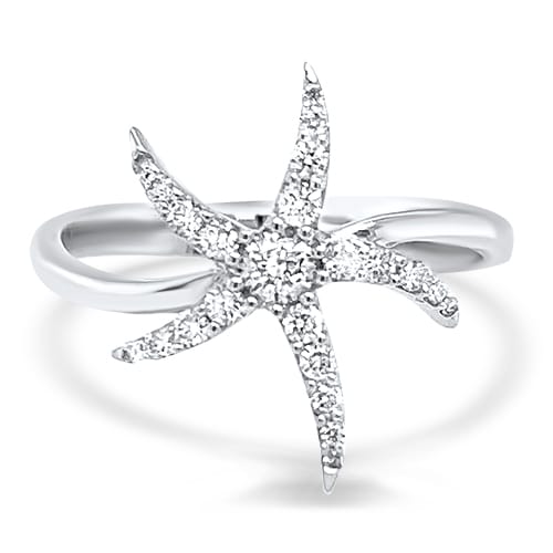 Starfish diamond ring shop