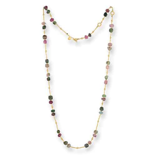 Raleigh Pink & Green Tourmaline Necklace Underwoods Jewelers