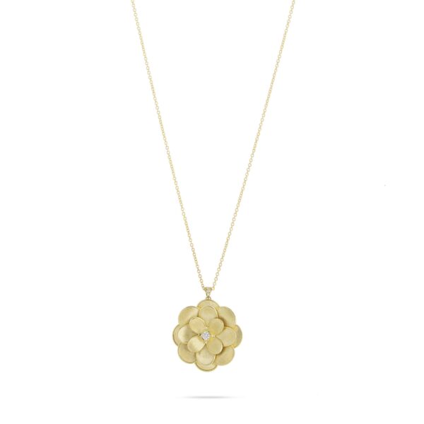 Petali Yellow Gold Large Flower Long Necklace