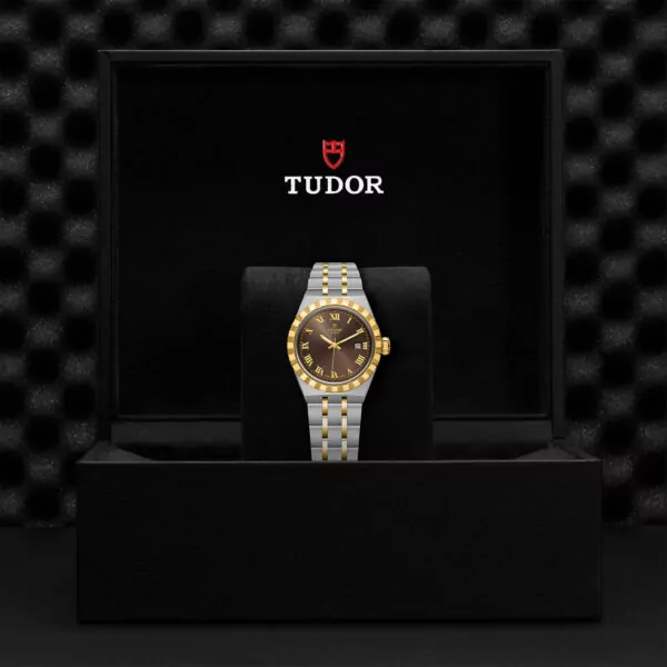 TUDOR Royal 28mm steel case with polished and satin finish - M28303-0008 at Underwood Jewelers