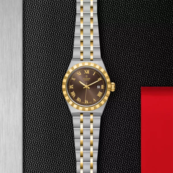 TUDOR Royal 28mm steel case with polished and satin finish - M28303-0008 at Underwood Jewelers