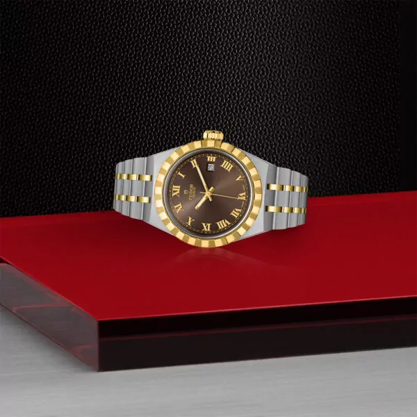 TUDOR Royal 28mm steel case with polished and satin finish - M28303-0008 at Underwood Jewelers