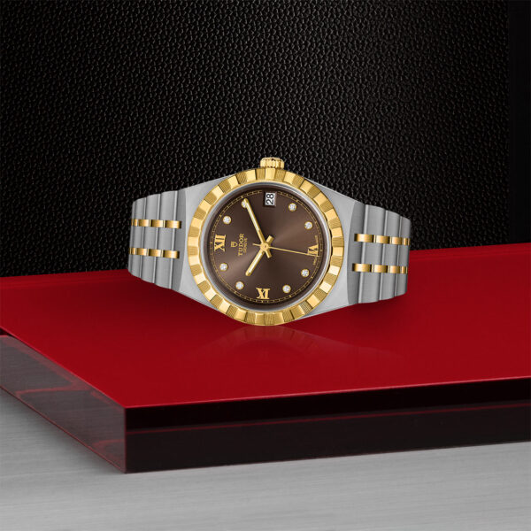 TUDOR Royal 34mm steel case with polished and satin finish - M28403-0009 at Underwood Jewelers