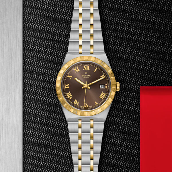 TUDOR Royal 38mm steel case with polished and satin finish - M28503-0007 at Underwood Jewelers