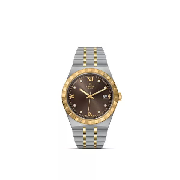 TUDOR Royal 38mm steel case with polished and satin finish - M28503-0008 at Underwood Jewelers