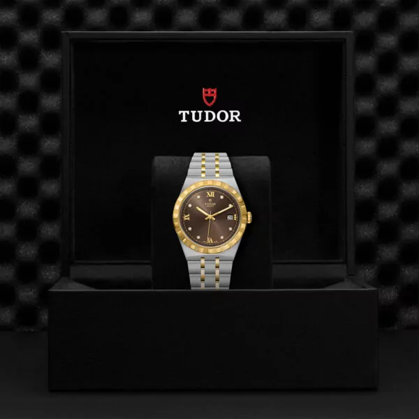 TUDOR Royal 38mm steel case with polished and satin finish - M28503-0008 at Underwood Jewelers