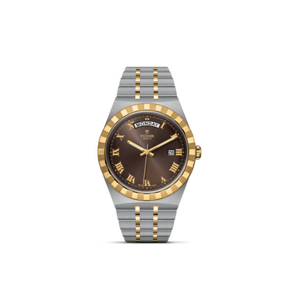 TUDOR Royal Watch with a 41mm Steel Case, Yellow Gold Bezel (M28603-0007)