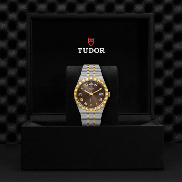 TUDOR Royal 41mm steel case with polished and satin finish - M28603-0007 at Underwood Jewelers