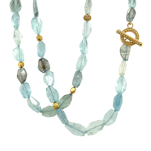 Estate 37-Inch Aquamarine Necklace
